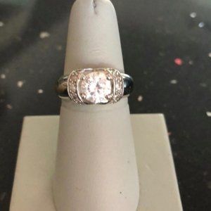 QVC Epiphany Solitaire Diamonique "Love "Ring